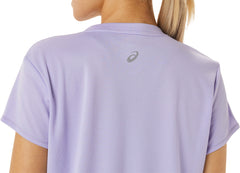 Asics FujiTrail Logo Short Sleeve Womens Running Top - Purple