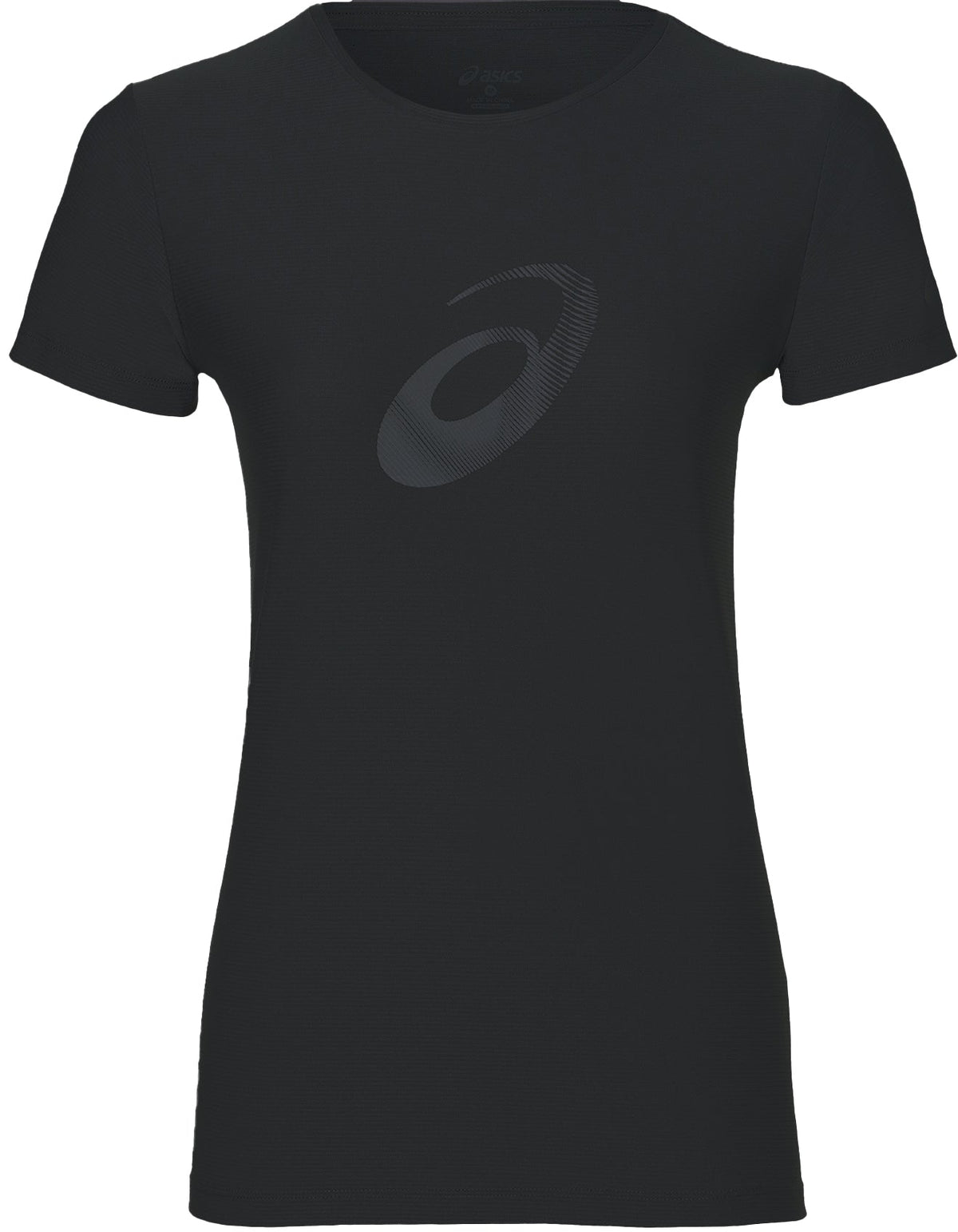Asics Graphic Short Sleeve Womens Running Top - Black