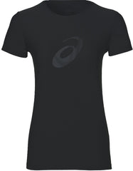 Asics Graphic Short Sleeve Womens Running Top - Black
