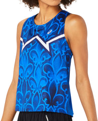 Asics Nation Womens Running Vest Tank Top - Blue