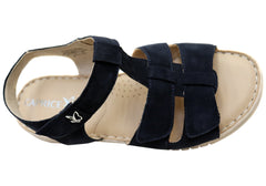 Caprice Abigail Womens Comfortable Wide Fit Leather Sandals