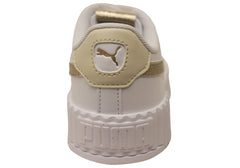 Puma Carina 3.0 Metallic Whisper Womens Casual Shoes White Gold