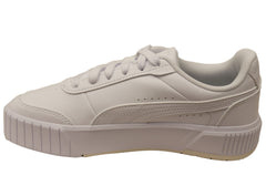 Puma Carina Mia Topcat Womens Lace Up Casual Shoes White Frosted Ivory
