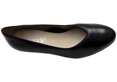 Caprice Dani Womens Comfortable Wide Fit Leather Mid Heel Pumps