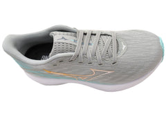 Mizuno Womens Wave Rider 28 Comfortable Running Shoes Harbor Mist
