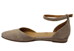 Tamaris Adelina Womens Comfort Pointed Toe Suede Leather Shoes Flats