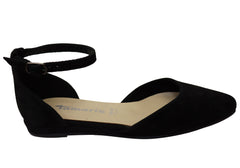 Tamaris Adelina Womens Comfort Pointed Toe Suede Leather Shoes Flats