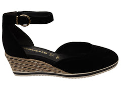 Tamaris Adriana Womens Comfort Wedge Espadrille Suede Leather Shoes