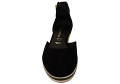 Tamaris Adriana Womens Comfort Wedge Espadrille Suede Leather Shoes