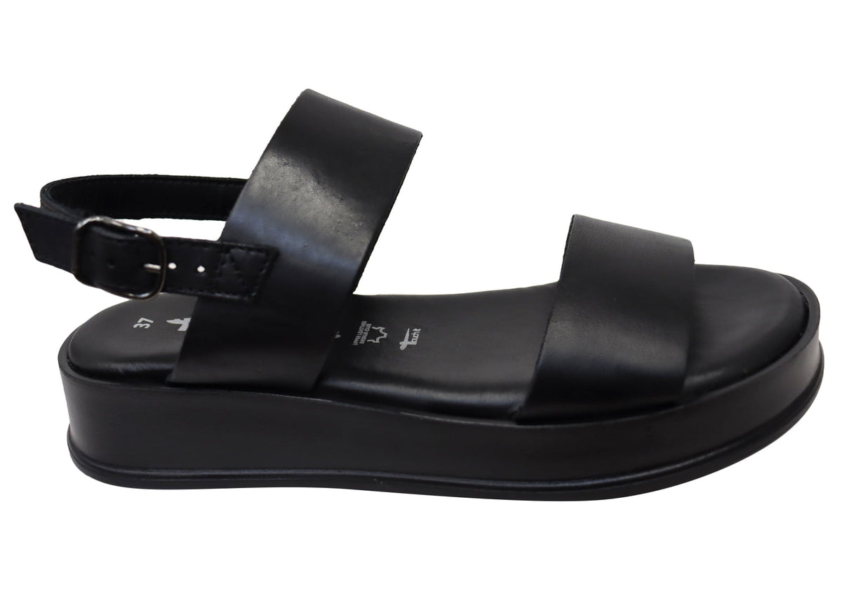 Tamaris Felecitee Womens Comfortable Leather Platform Sandals