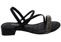 Dakota Melanie Womens Brazilian Low Heel Sandals With Comfort Footbed