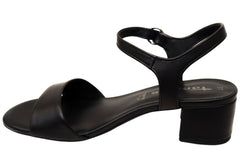 Tamaris Bailee Womens Comfortable Leather Mid Heel Sandals