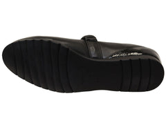 Tamaris Casandra Womens Comfortable Black Leather Mary Jane Shoes