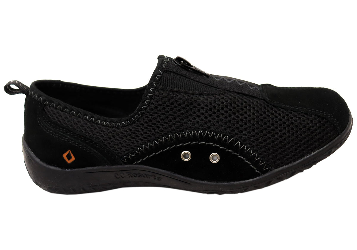 CC Resorts Sorrell Womens Comfortable Casual Flats With Zip Entry
