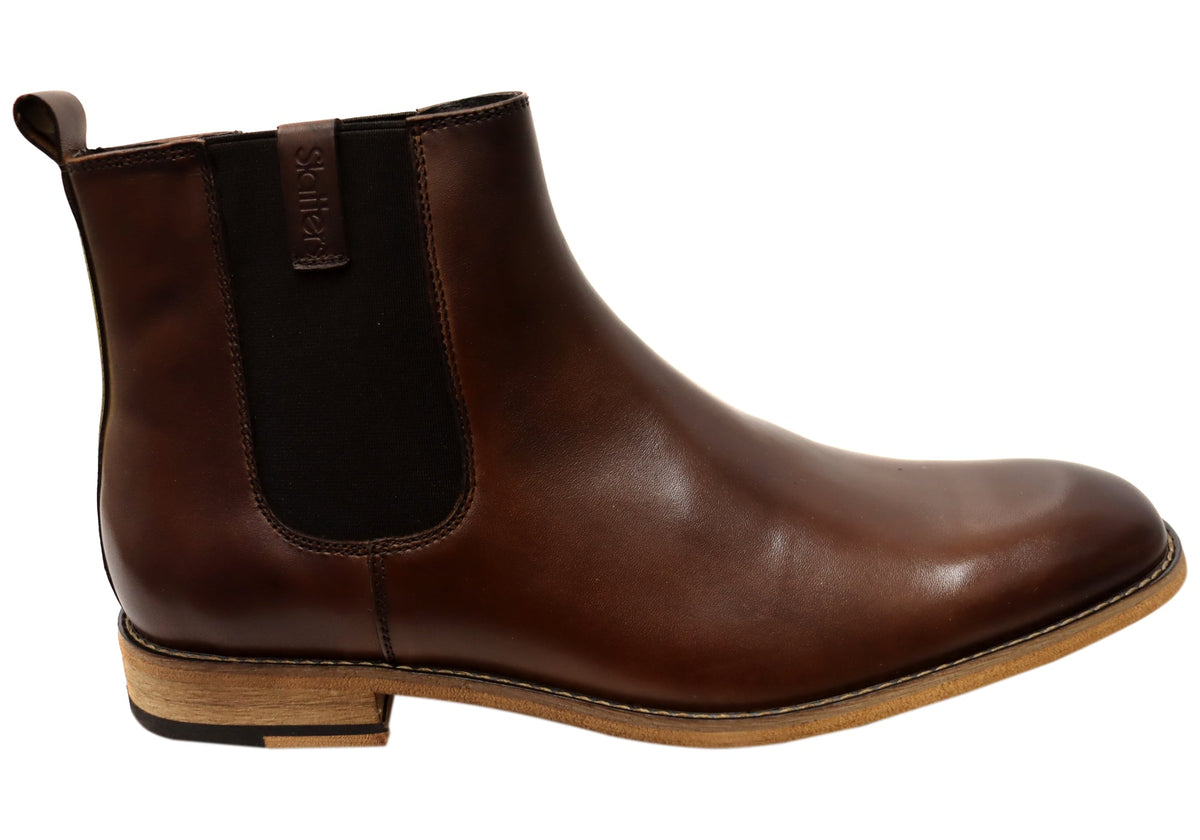 Slatters Nepal Mens Comfortable Leather Chelsea Boots