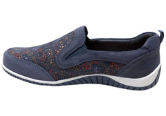 CC Resorts Tavian Womens Comfortable Wide Fit Leather Slip On Shoes