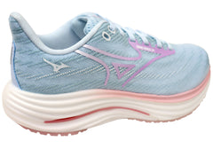 Mizuno Womens Wave Rider 29 D Wide Width Running Shoes Blue