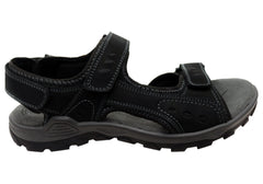 Cabello Comfort Trail Mens Leather Adjustable Strap Sandals