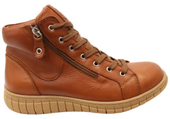 Cabello Comfort Reagan Womens Comfortable Leather European Ankle Boots