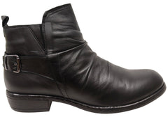 Cabello Comfort Enrich Womens Leather European Low Heel Ankle Boots