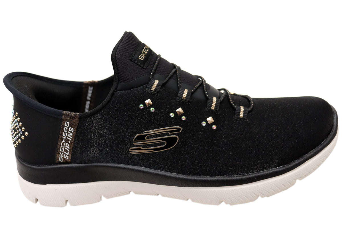 Skechers Womens Slip Ins Summits Shining Diamond Comfortable Shoes