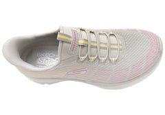 Skechers Womens Slip Ins Summits Plus Bright Wave Shoes Grey Multi