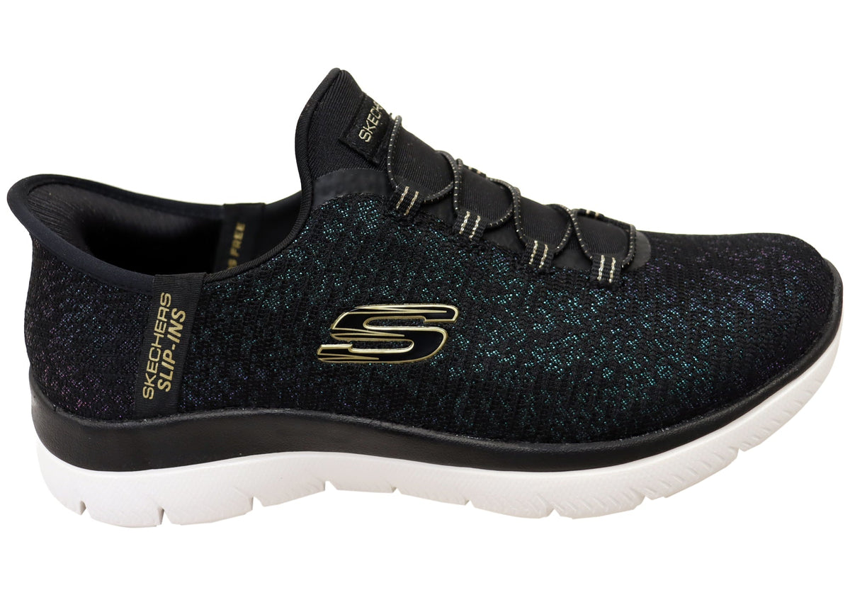 Skechers Womens Slip Ins Summits Lunar Glow Comfortable Shoes