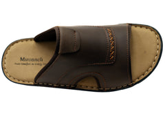 Mironneli Everglade Mens Leather Comfortable Slide Sandals