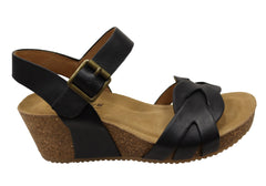 Comfortiva Erena Womens Comfort Footbed Leather Wedge Sandals