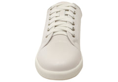 Florsheim Womens Comfortable Leather Crossover Cap Cap Toe Sneakers