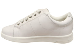 Florsheim Womens Comfortable Leather Crossover Cap Cap Toe Sneakers