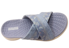 Skechers Womens GO Walk Flex Sandal Butterfly Bliss Slide Sandals