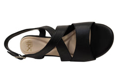 Sofft Jolene Womens Leather Heels Sandals With Comfortable Footbed