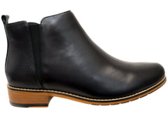 Florsheim Womens Comfortable Leather Mel Plain Toe Zip Boots