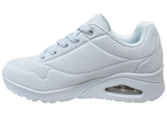 Skechers Womens Uno Stand on Air Comfortable Shoes Light Denim