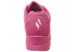 Skechers Womens Uno Stand on Air Comfortable Shoes Magenta