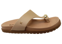 Softli Violet Womens Brazilian Thongs Sandals Flexible Comfort Footbed