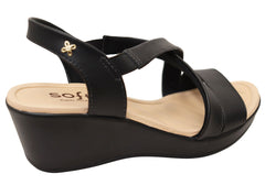 Softli Rachel Womens Comfortable Wedge Sandals Made In Brazil