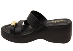 Softli Mia Womens Brazilian Comfort Footbed Platform Thongs Sandals