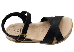 Softli Cascade Womens Comfortable Footbed Espadrille Wedge Sandals