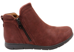 Cobb Hill Lidia Zip Boot Comfortable Leather Ankle Boots