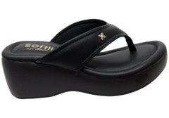 Softli Vaniya Womens Brazilian Comfort Footbed Platform Thongs Sandals