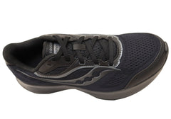 Saucony Mens Cohesion 18 Wide Fit Athletic Shoes Triple Black