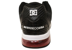 DC Shoes Mens Comfortable Leather Versatile Shoes Black White Red