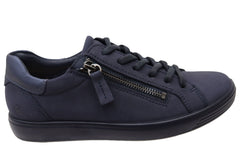 ECCO Soft 7 Womens Comfortable Stylish Lace Up Leather Sneakers