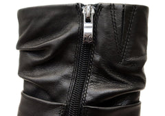 Caprice Edivar Womens Wide Fit Comfortable Leather Heeled Ankle Boots