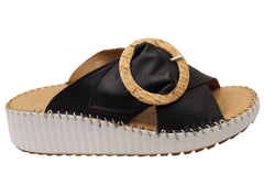 Orizonte Noblenest Womens Comfortable European Leather Slides Sandals