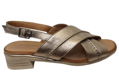 Orizonte Bellalease Womens Comfort European Leather Low Heel Sandals