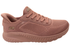 Skechers Womens Slip Ins Bobs Sport Squad Chaos Current Wide Fit Shoes