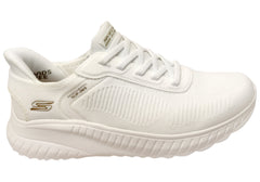 Skechers Womens Slip Ins Bobs Sport Squad Chaos Current Wide Fit Shoes